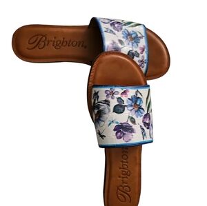 Brighton Brown and Purple Floral Sandals